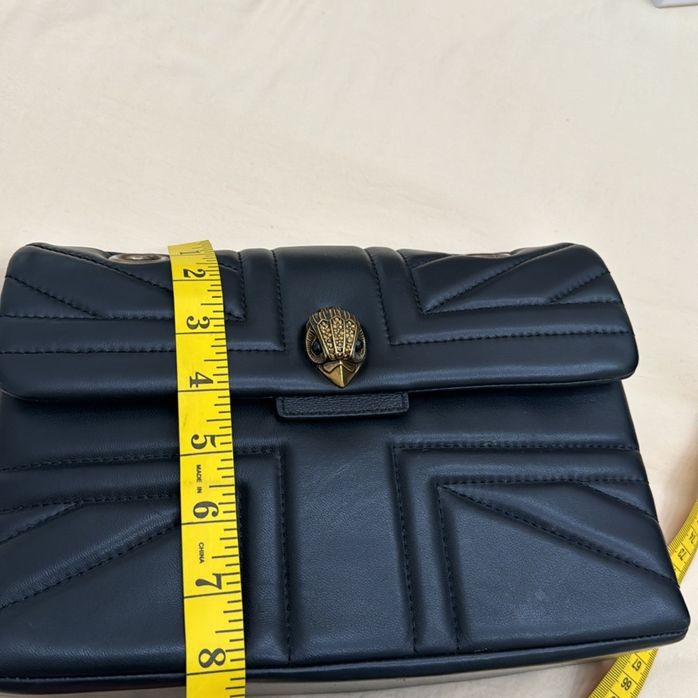 Kurt Geiger London Medium Kensington Union Jack Black Leather Bag - Picture 7 of 7
